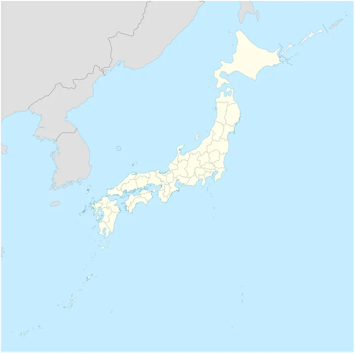 Minimal Japan knife regions map