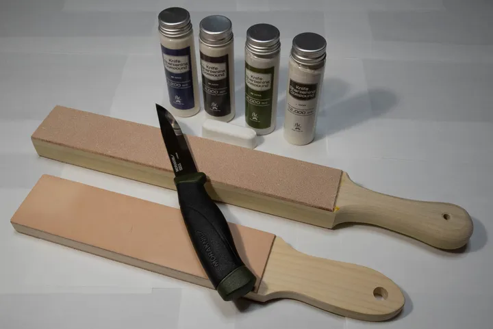 Strops and sharpening pastes